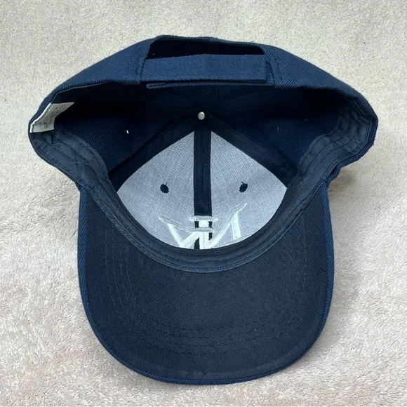 Vintage Embroidered New York Yankees Baseball Cap-Velcro Hat-Blue & White-Sporty - Picture 8 of 8